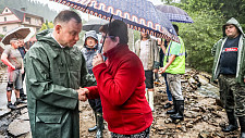 Wizyta Prezydenta na terenach dotkniętych ulewami w woj. małopolskim, 21 czerwca 2020 r.