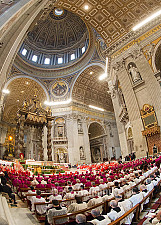 12 marca 2013 r. – w bazylice watykańskiej sprawowana była przez wszystkich kardynałów Msza św. pro eligendo Papa – w intencji wyboru nowego Papieża.