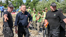 Siedleczka, Prezydent Andrzej Duda z wizytą na terenach dotkniętych ulewami, 30 czerwca 2020 r.