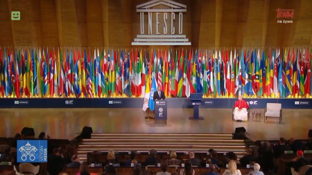 Wizyta Papieża w siedzibie UNESCO